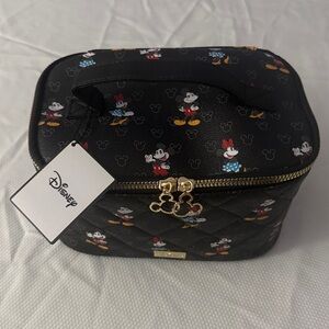 Disney Mickey Mouse Black Quilted Cosmetic Bag